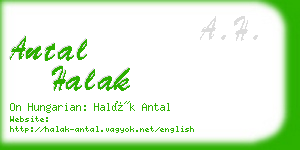 antal halak business card